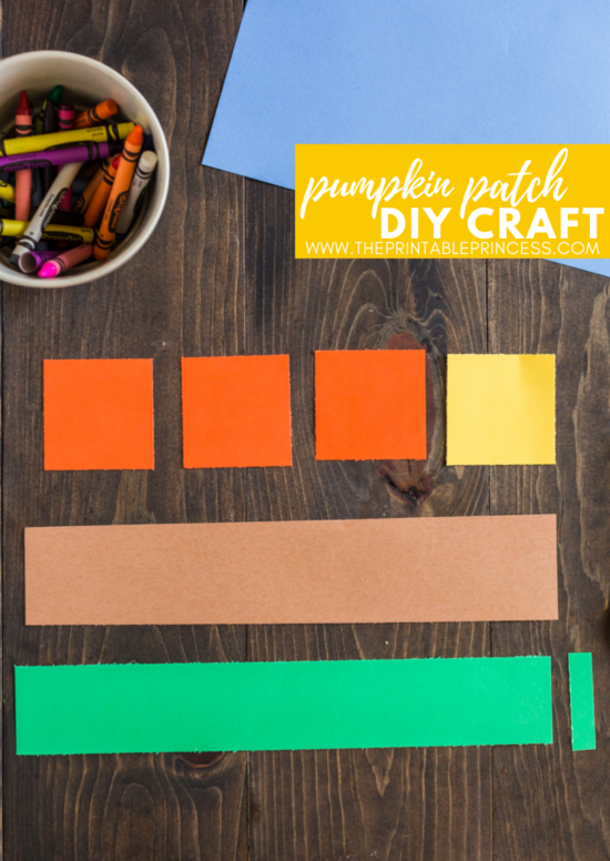 This DIY pumpkin patch makes a great fall craft for kids idea! It is perfect for kindergarten and first grade students. Not only will students practice fine motor skills, but they will also practice listening and following directions as they complete this fall craft. There's no tracers needed for this pumpkin craft for kids. Students will round corners and cut straight lines - giving each piece of art its on unique look. 