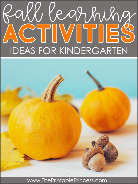 fall learning activities for kindergarten