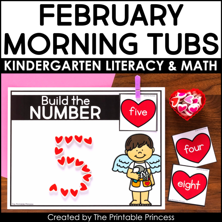 February Morning Tubs for Kindergarten