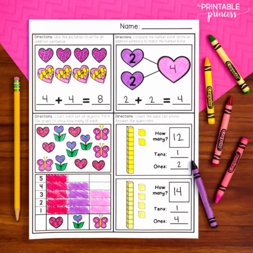 February Morning Work for Kindergarten - Image 3