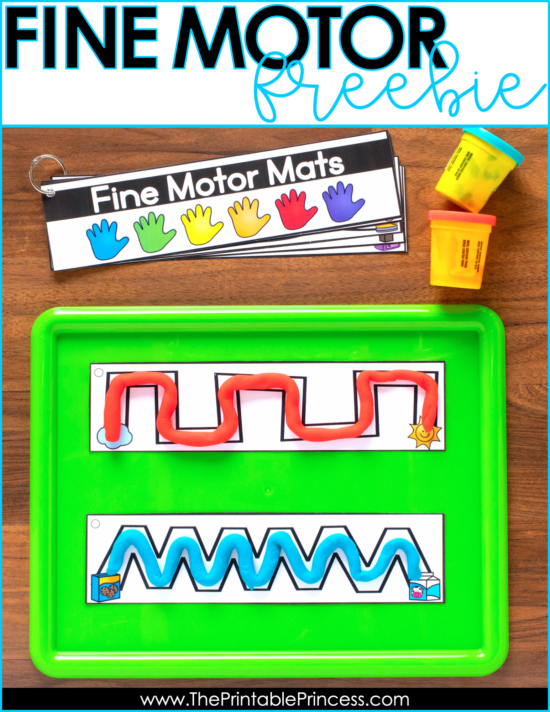 Free fine motor activities - are you looking for another way to strengthen fine motor skills? Check out this fun and FREE activity that can be used multiple ways. Great for PreK, Kindergarten or homeschool. This free fine motor activity is easy to prep and can be used with play dough, mini erasers, or dry erase markers.