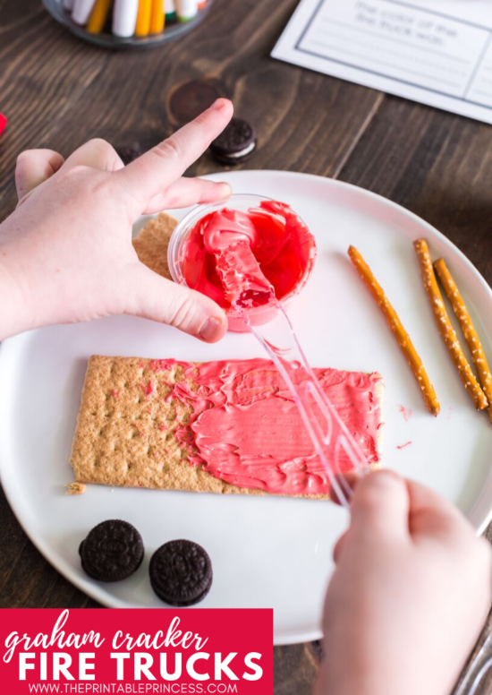 This fire safety week snack and freebie is perfect for little learners. It is a great addition to fire safety week for PreK, Kindergarten, and First grade. Click through to find directions, read aloud suggestions, and a free fire safety week printable. 