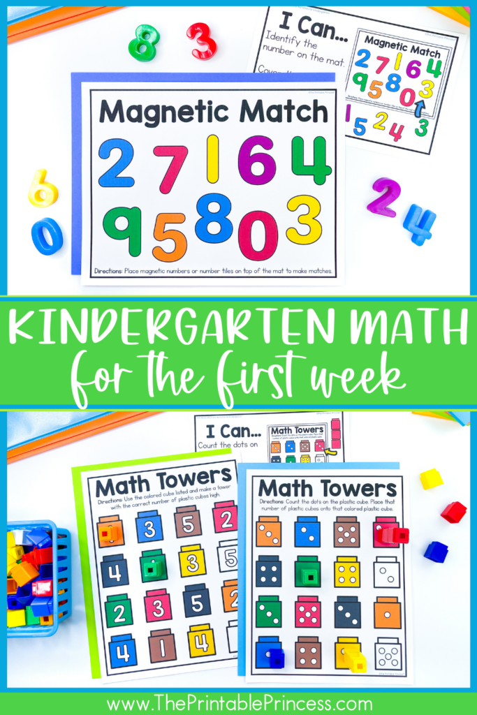 First Week of Kindergarten Math Activities