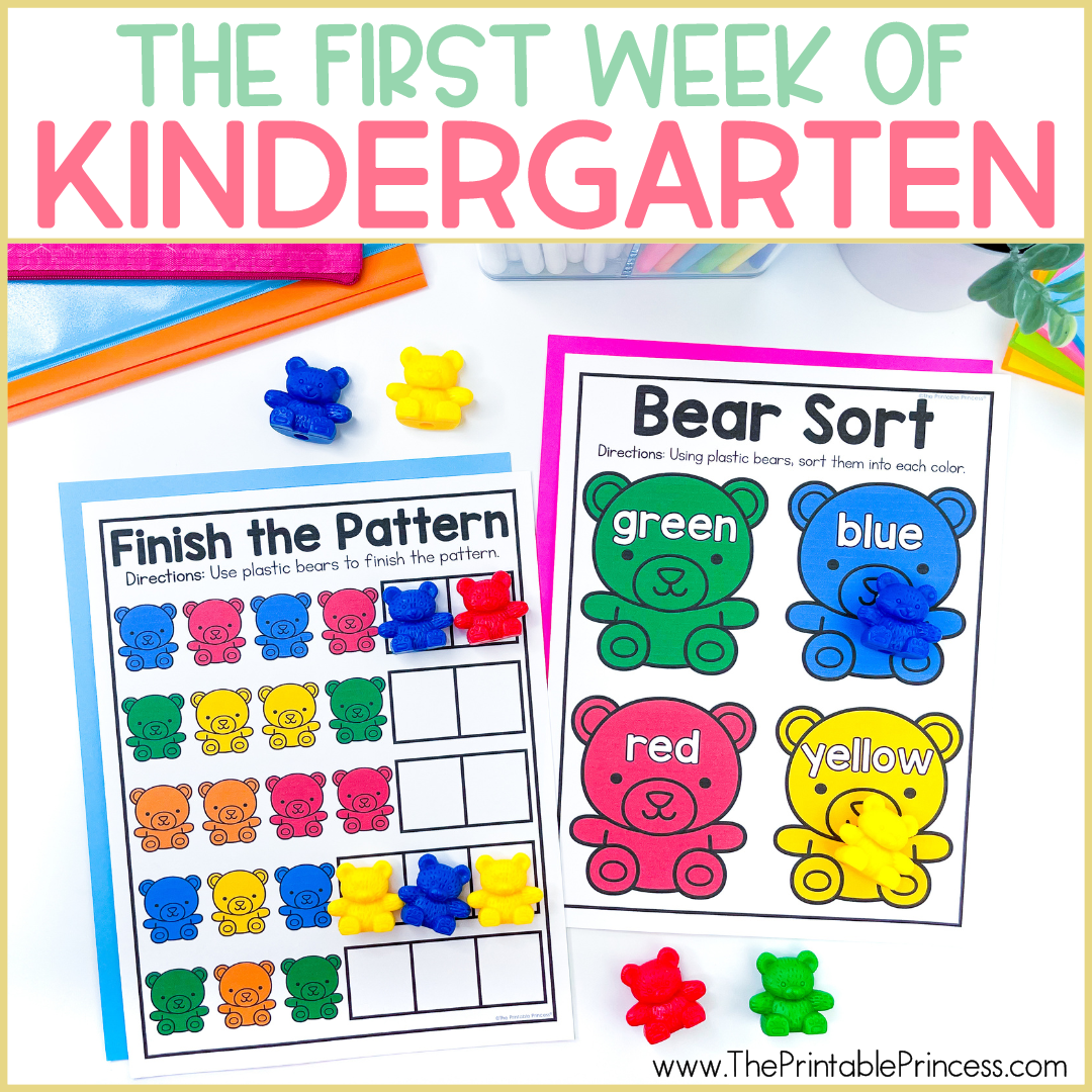 First Week of Kindergarten Activities