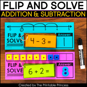 2 Digit Subtraction - Flip It Card Game