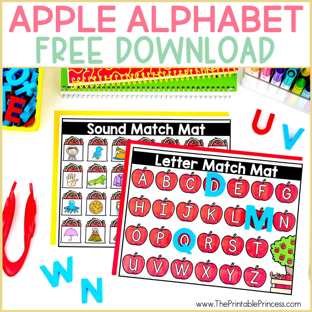 Free Apple Themed Printables to Teach Letters