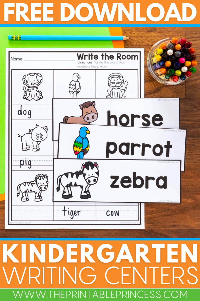 Free Kindergarten Animal Writing Centers