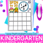 Free Numbers to 20 Winter Kindergarten Math Game