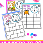 Free Numbers to 20 Winter Kindergarten Math Game