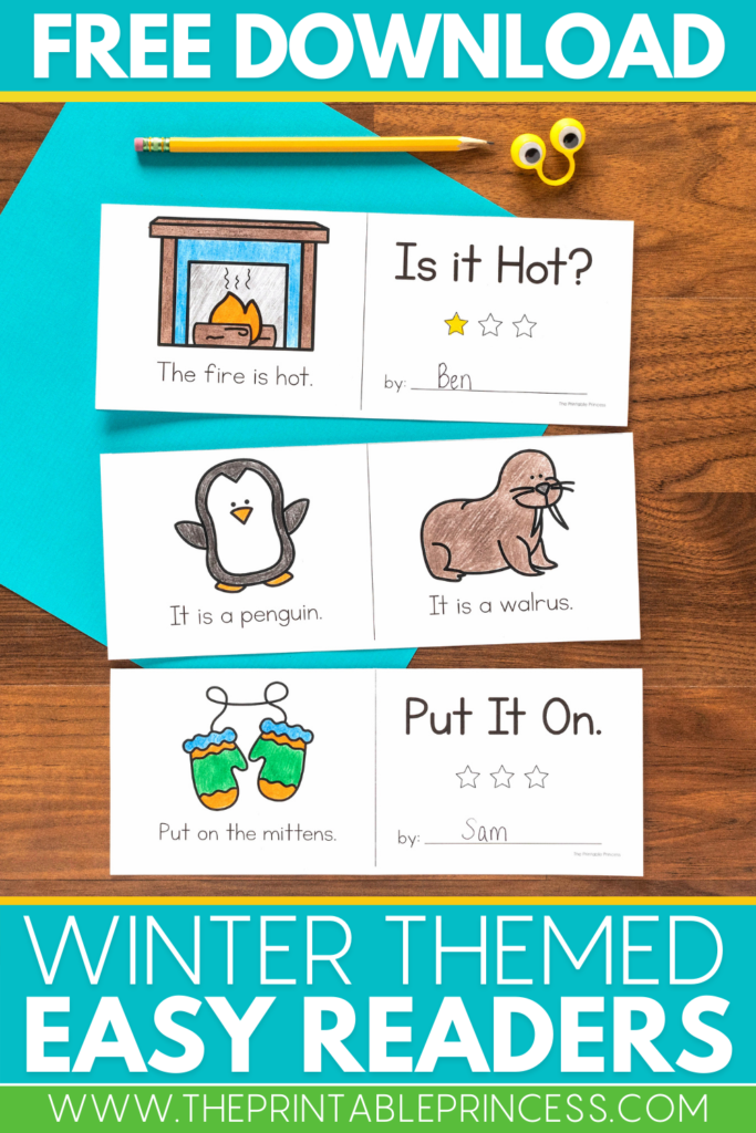 Free Winter Sight Word Books for Kindergarten