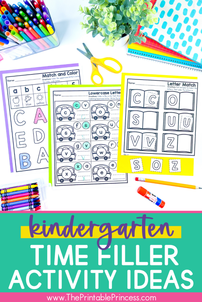 Fun no prep time filler activities for kindergarten