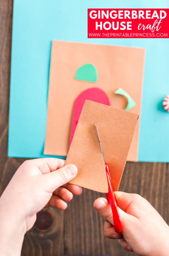 This gingerbread house craft is perfect for the month of December. It works well as an at-home craft, or as part of your gingerbread activities for Kindergarten or first grade. This is a total DIY craft. There's no tracers needed. Students make simple cuts and round corners to create this fun and festive gingerbread house craft.