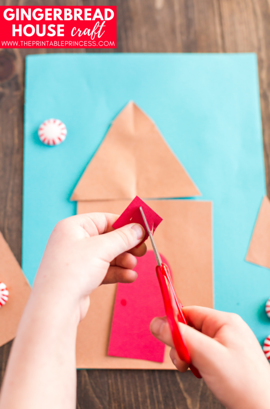 This gingerbread house craft is perfect for the month of December. It works well as an at-home craft, or as part of your gingerbread activities for Kindergarten or first grade. This is a total DIY craft. There's no tracers needed. Students make simple cuts and round corners to create this fun and festive gingerbread house craft.
