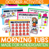 October Morning Work Tubs | Fall Morning Work for Kindergarten