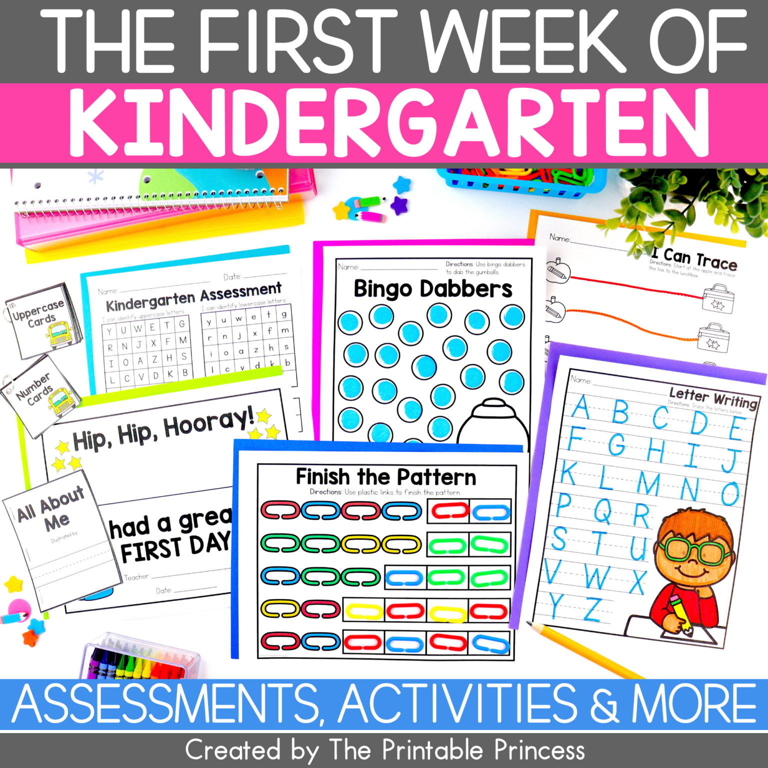 First Week of Kindergarten Activities First Day of School HandsOn Activities The