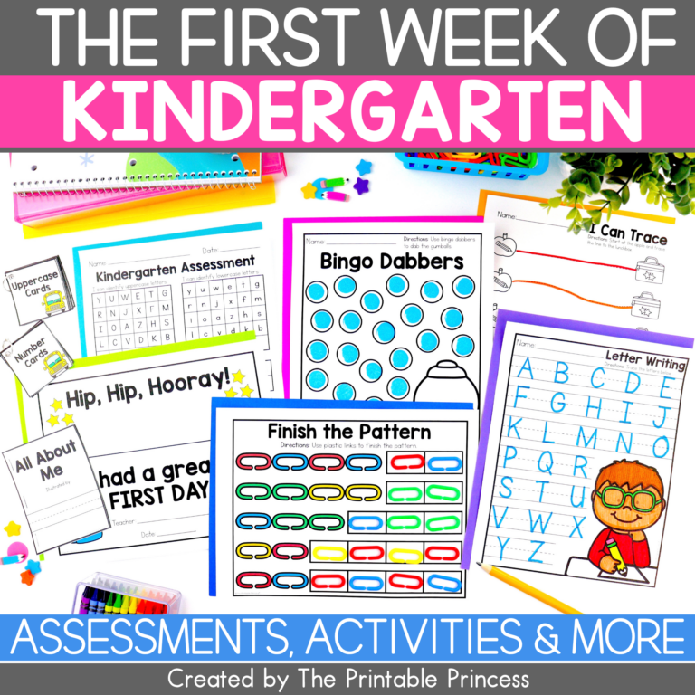 First Week of Kindergarten Activities | First Day of School | Hands-On Activities