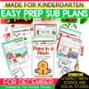 December Emergency Sub Plans for Kindergarten