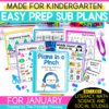 January Emergency Sub Plans for Kindergarten