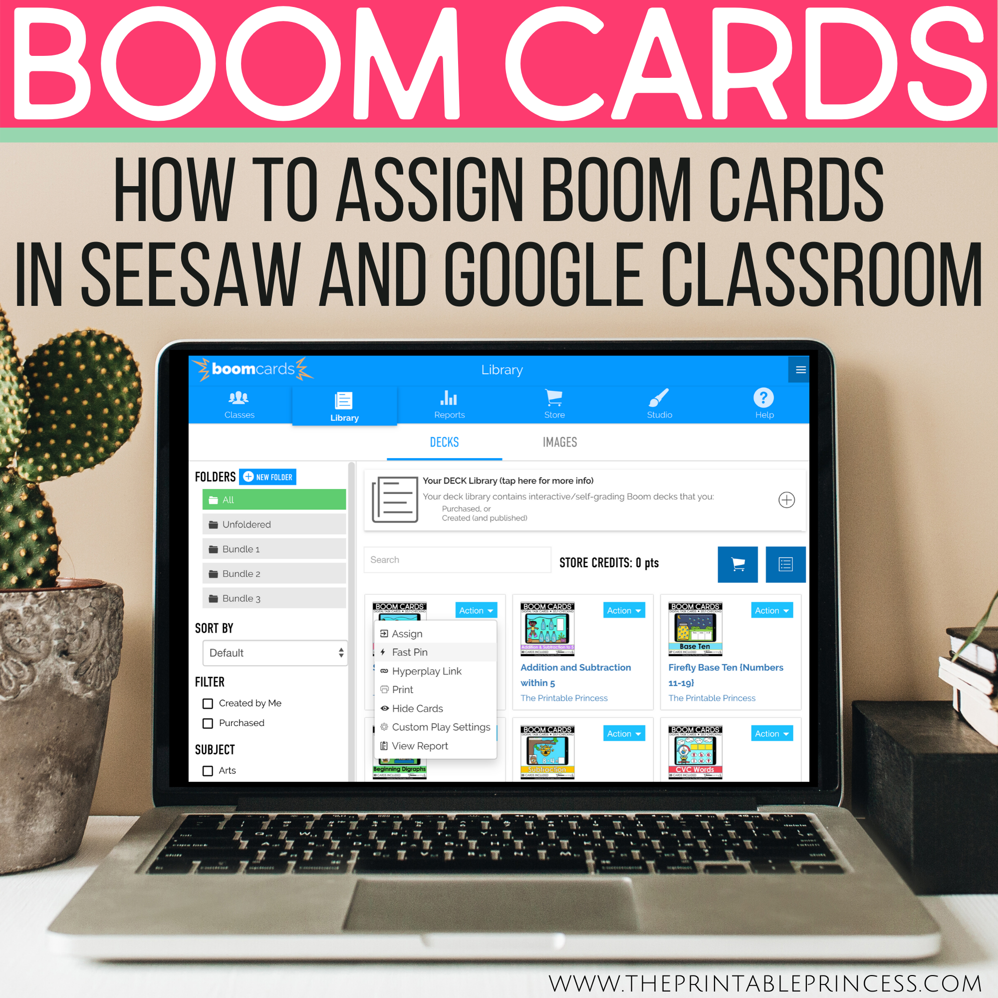 How to Assign Boom Cards using Google Classroom and Seesaw