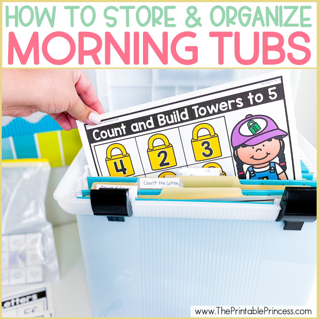 How to Store and Organize Kindergarten Morning Tubs