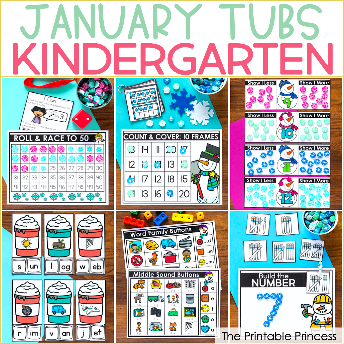 January Morning Tubs for Kindergarten
