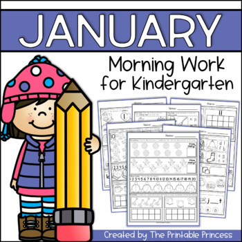 January Morning Work for Kindergarten