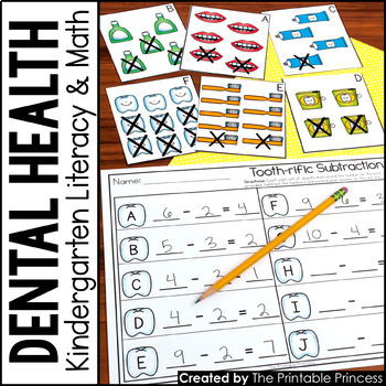 Kindergarten Dental Health Centers for Math and Literacy Activities