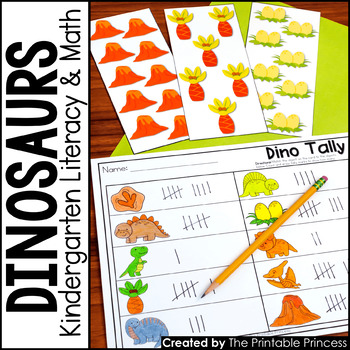 Kindergarten Dinosaur Theme Centers | Math and Literacy Activities