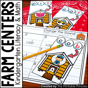 Kindergarten Farm Theme Centers | Math and Literacy Activities