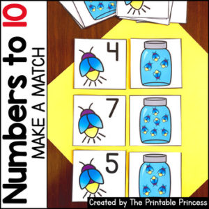 Kindergarten Math: Make a Match Numbers to 10