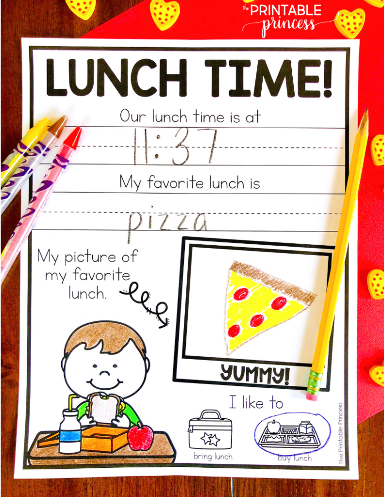 Memory book: lunch time!