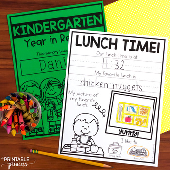 Kindergarten Memory Book End Of The Year Memory Book The Printable Princess