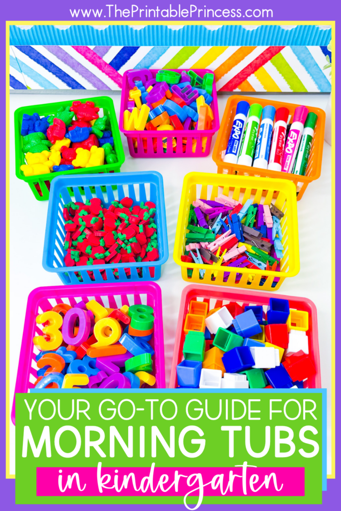 Manipulatives for Kindergarten Morning Tubs