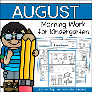 Kindergarten morning work august