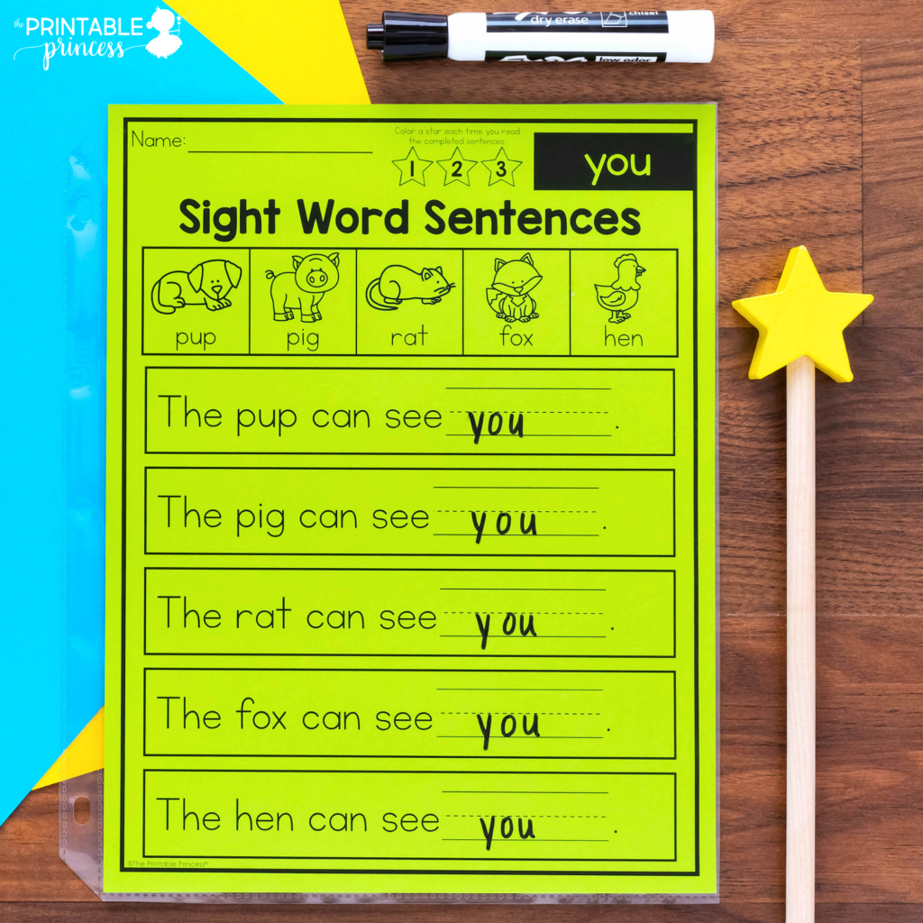 kindergarten-sight-word-sentences-the-printable-princess