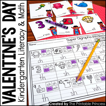 Kindergarten Valentine’s Day Activities and Centers {Math and Literacy}