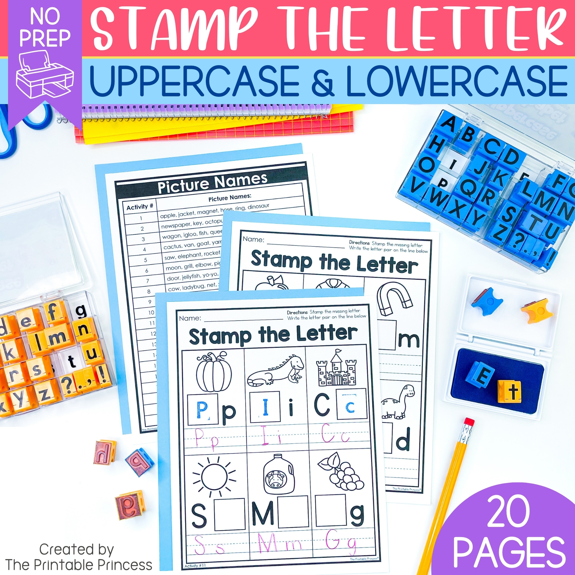 Matching Uppercase and Lowercase Letters - The Printable Princess