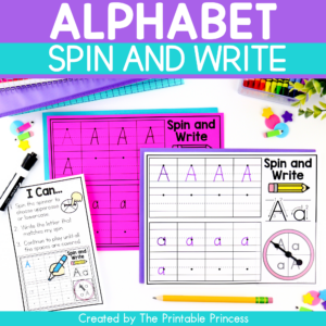 Spin and Write Alphabet Handwriting Practice