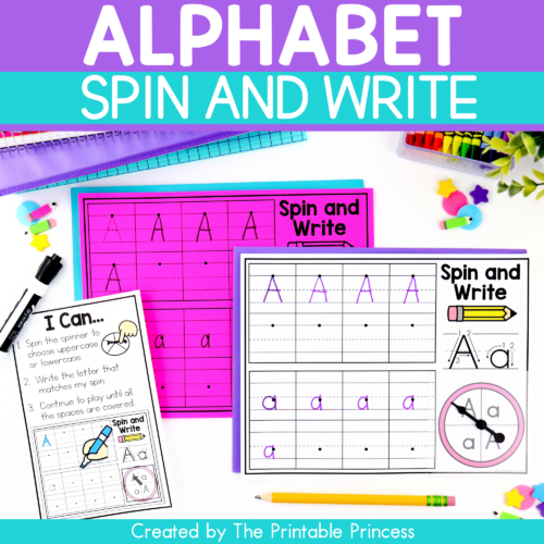 Spin and Write Alphabet Handwriting Practice