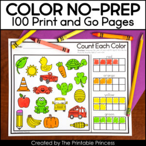 color words worksheets