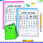 Letter hunt pages and fluency cards