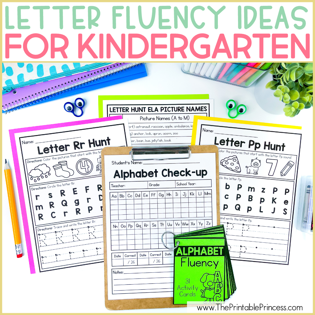 Letter Naming Fluency Activities for Kindergarten