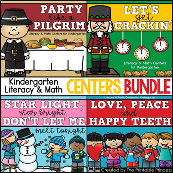 Literacy and Math Centers for Kindergarten | Bundle #2