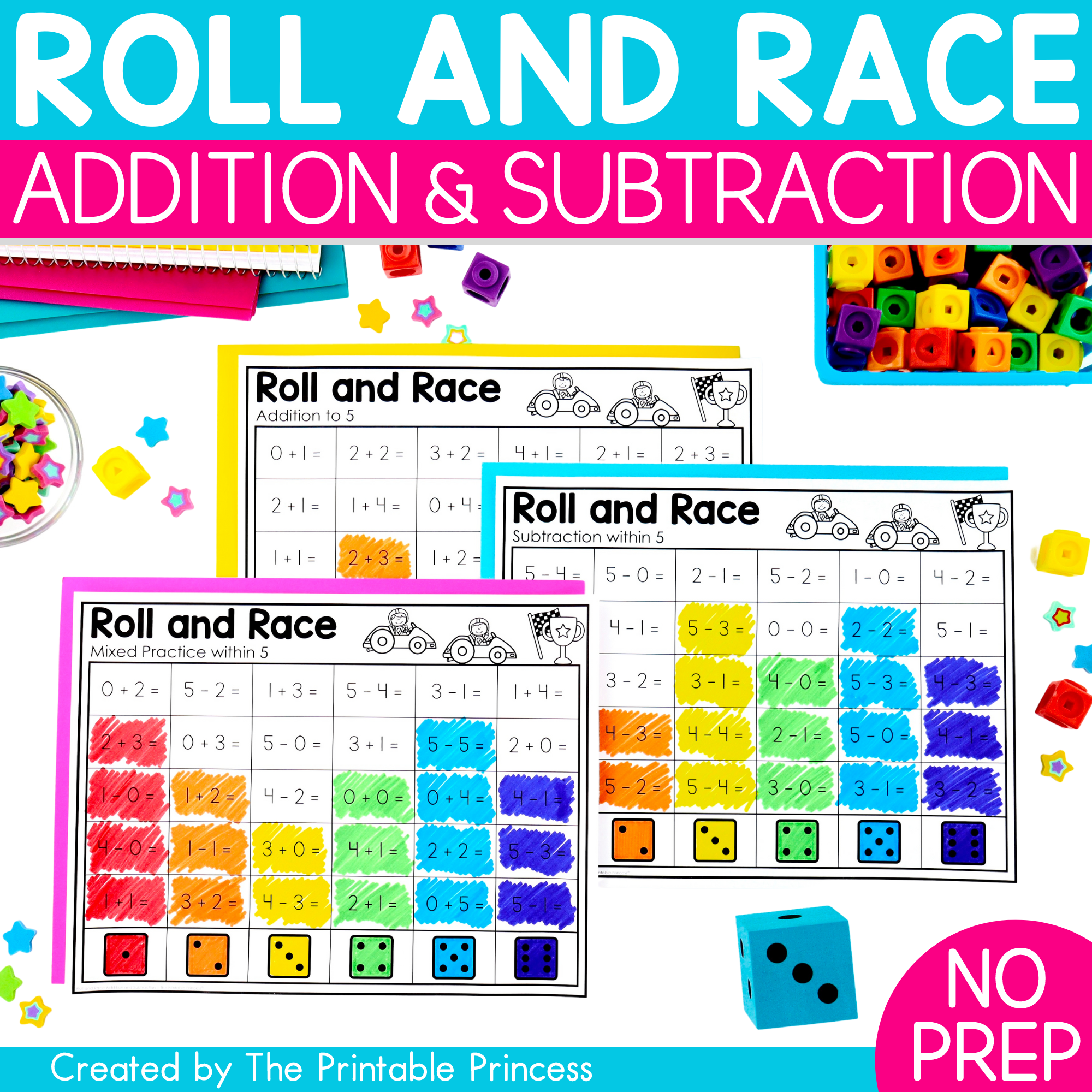 Roll the Shape Man 1 and 2 Dice – Top Teacher