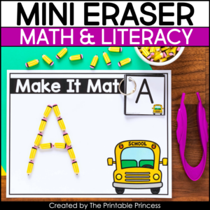 Make It Mats Using Mini Erasers | Letters and Numbers | Fine Motor