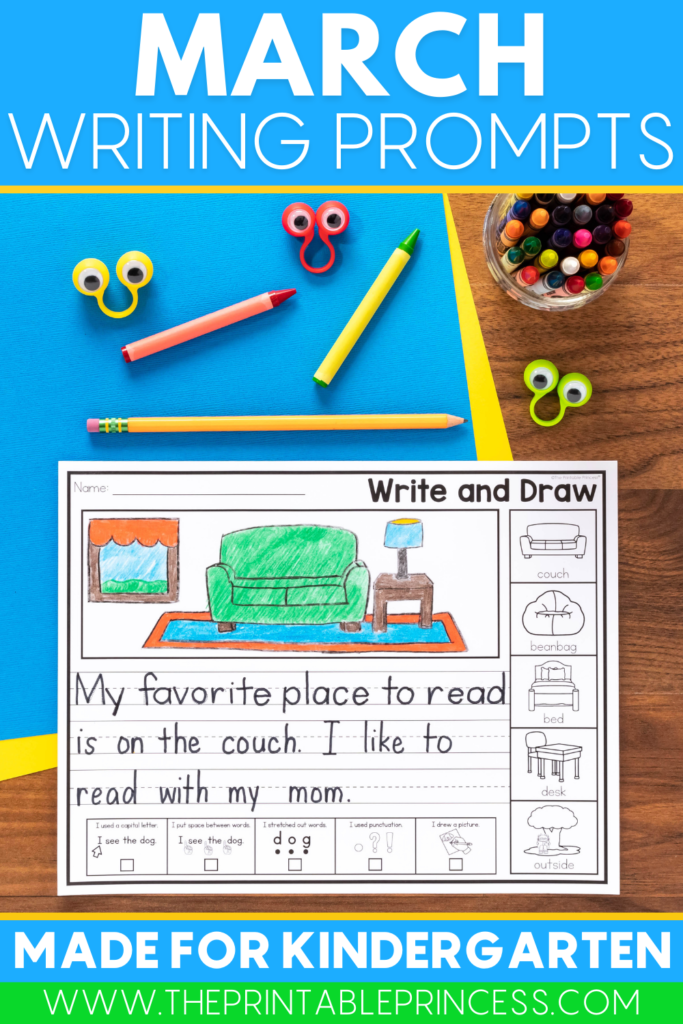 March writing prompts for kindergarten