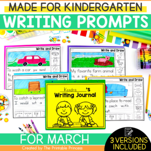 March Writing Prompts for Kindergarten