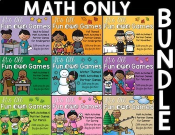 Math Games for Kindergarten | Year Long Math Centers BUNDLE