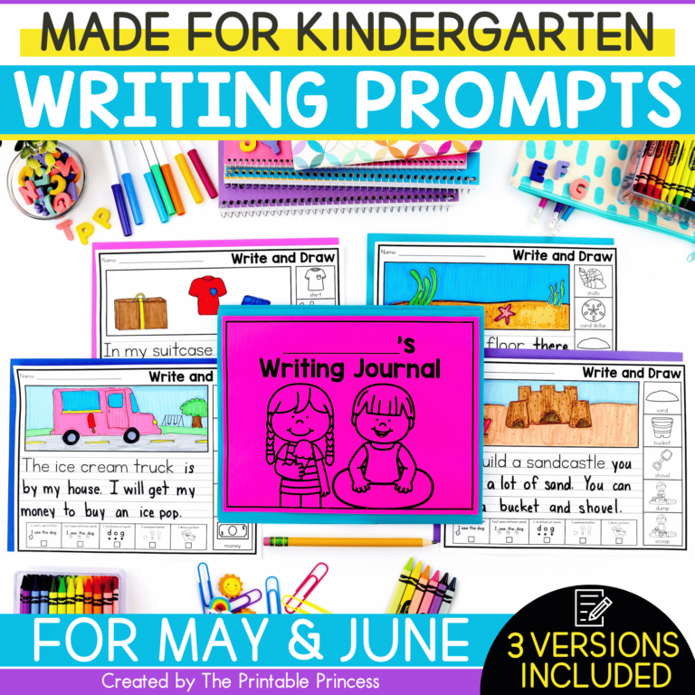 May and June Writing Prompts for Kindergarten