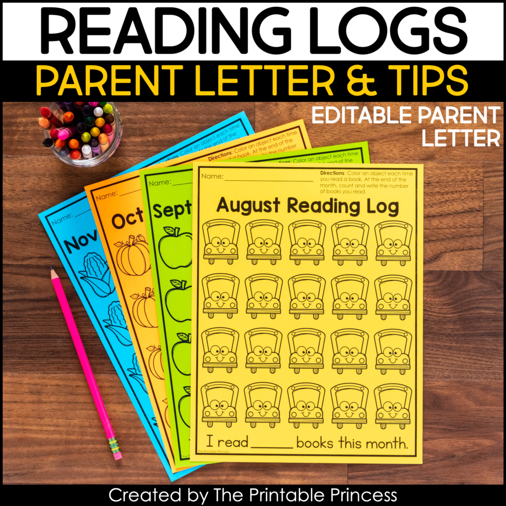 reading logs for Kindergarten